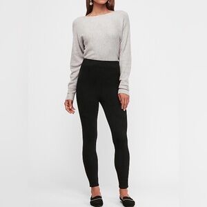 Express High Rise Black Faux Suede Leggings Women’s Size S